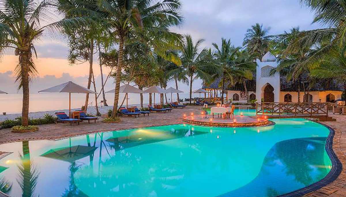 Bluebay Beach Resort and Spa - one of the best beach resorts and hotels in Zanzibar beach you can book with Adeli Kenya Safaris