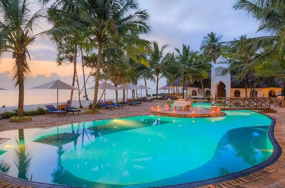 Bluebay Beach Resort and Spa - one of the best beach resorts and hotels in Zanzibar beach you can book with Adeli Kenya Safaris