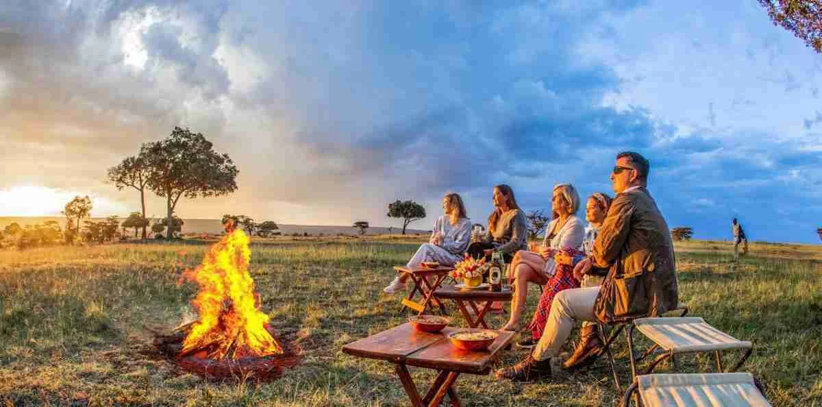 Karen Blixen Masai Mara Luxury camp sundowner Adeli Kenya Safaris best Africa sustainable safari tour company in Kenya