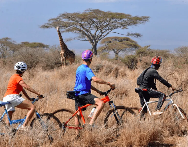 Satao Elerai Camp Amboseli National Park mountain biking safari   Adeli Kenya Safaris   best Africa sustainable safari tour company in Kenya