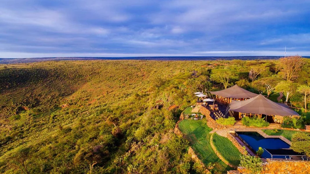 Infinity pool at Elewana Loisaba safari camp