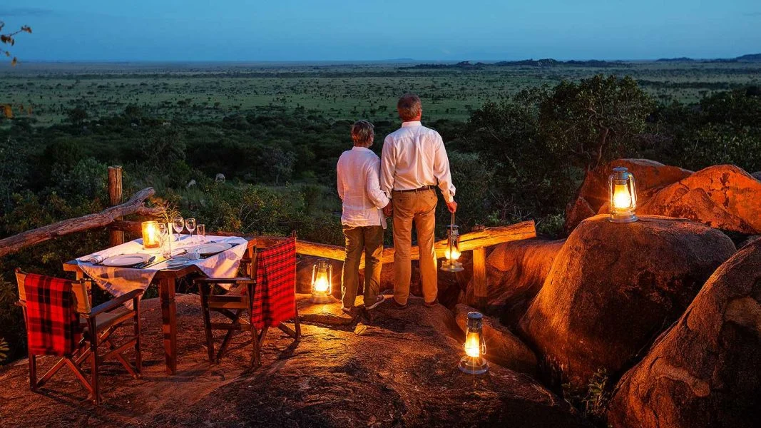Tours 1 Serengeti Pioneer Camp activities private dinner overlooking the savannah 1
