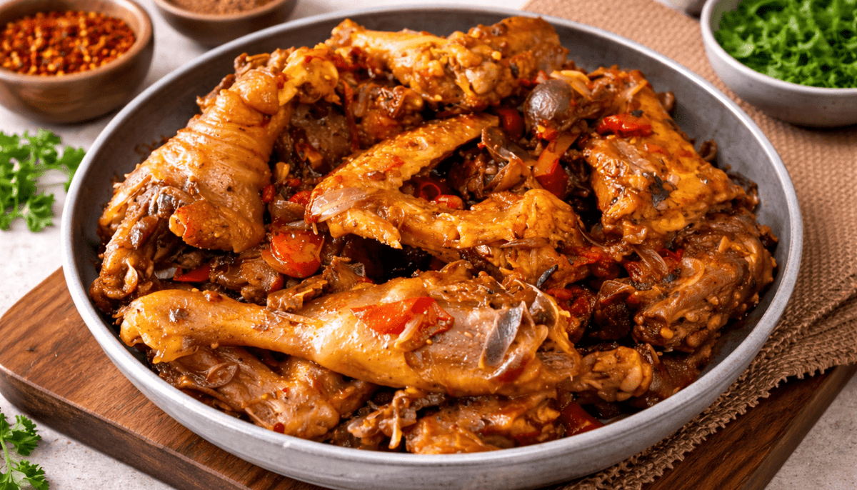 Fried Kuku -chicken with Ugali at White Meat depot in Nairobi Kenya - book with Adeli Kenya Safaris